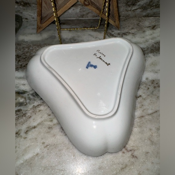 AK Kaiser Porcelain Hand Painted Floral Vanity Dish - Picture 8 of 8